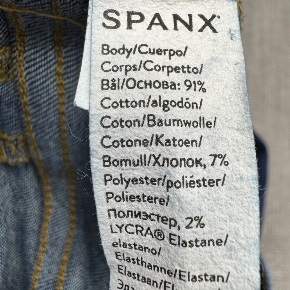 Spanx Womens M 8 10 Flare Jeans Dark Wash Pull On Tummy Control 20327Q - Picture 13 of 14